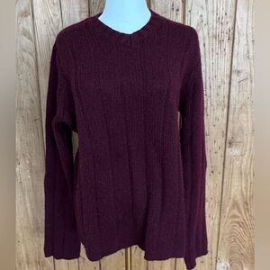 Vintage Abercrombie & Fitch Men’s L Muscle Wool-Blend Sweater Burgundy
